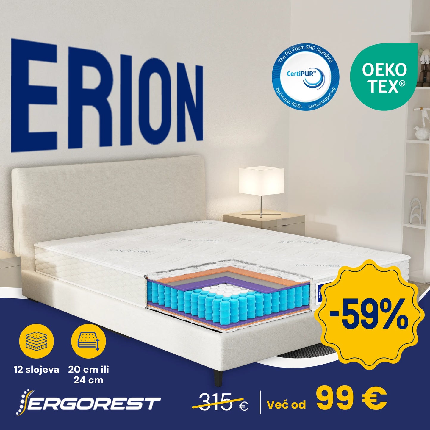 Madrac Ergorest Erion